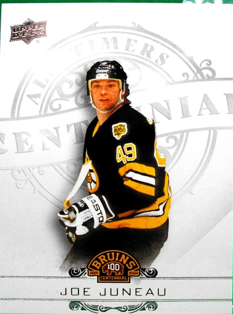 Joe Juneau #100-33 Hockey Cards 2023 Upper Deck Boston Bruins Centennial All-Timers