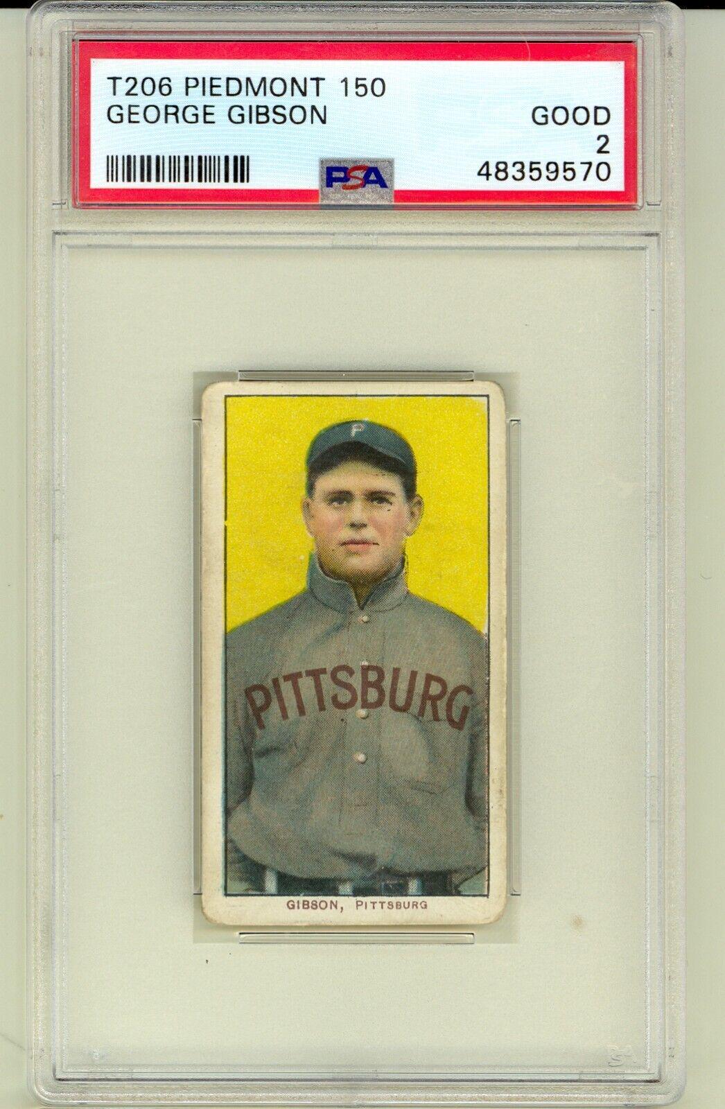 George Gibson #NNO Baseball Cards 1909 T206 Piedmont 150