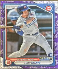 Matt Shaw [Purple Pattern] #BP-30 Baseball Cards 2024 Bowman Prospects Prices