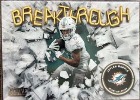 Jaylen Waddle #B11 Football Cards 2022 Panini Score Breakthrough