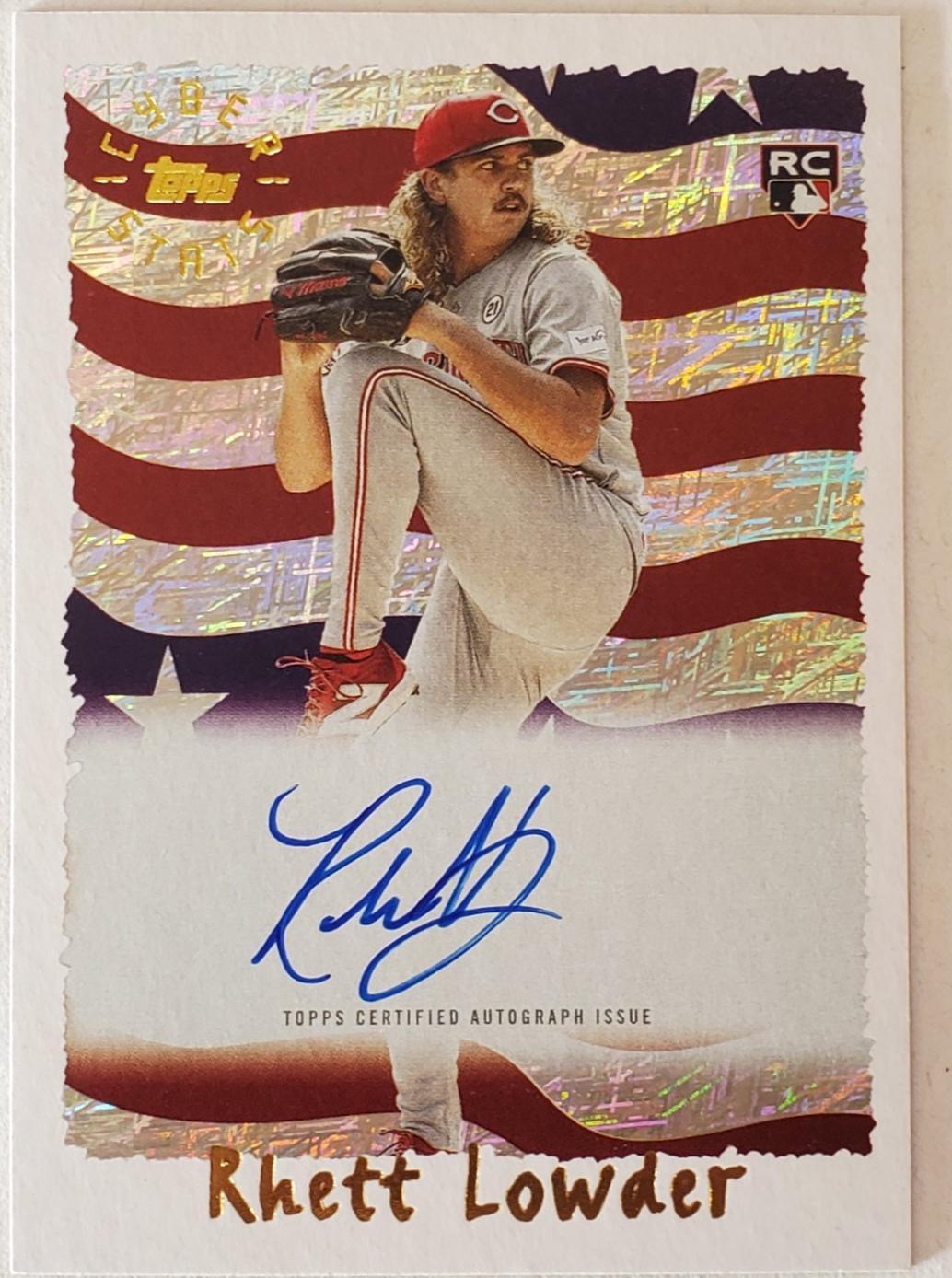 2025 Topps Archives 1995 Cyberstats Autograph Rhett Lowder #95CA-RL card