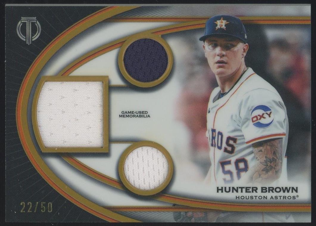 Hunter Brown #TTR-HB 2026 Topps Tribute Baseball Triple Relics