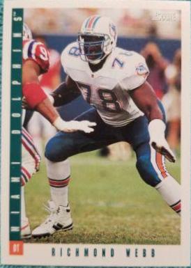 Richmond Webb #31 Football Cards 1993 Panini Score