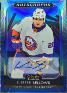 Kieffer Bellows #BA-KB Hockey Cards 2021 O-Pee-Chee Platinum Blue Rainbow Autographs