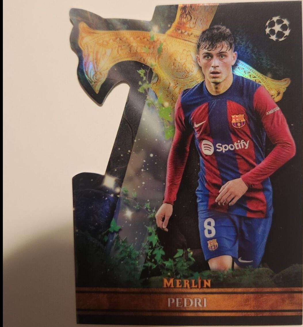 Pedri #SW-3 Soccer Cards 2023 Topps Merlin UEFA Sword Card