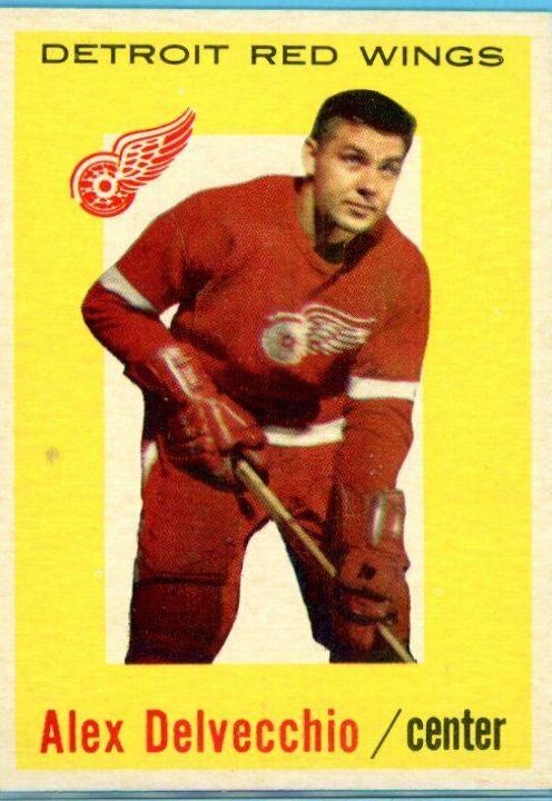 Alex Delvecchio #8 Hockey Cards 1959 Topps