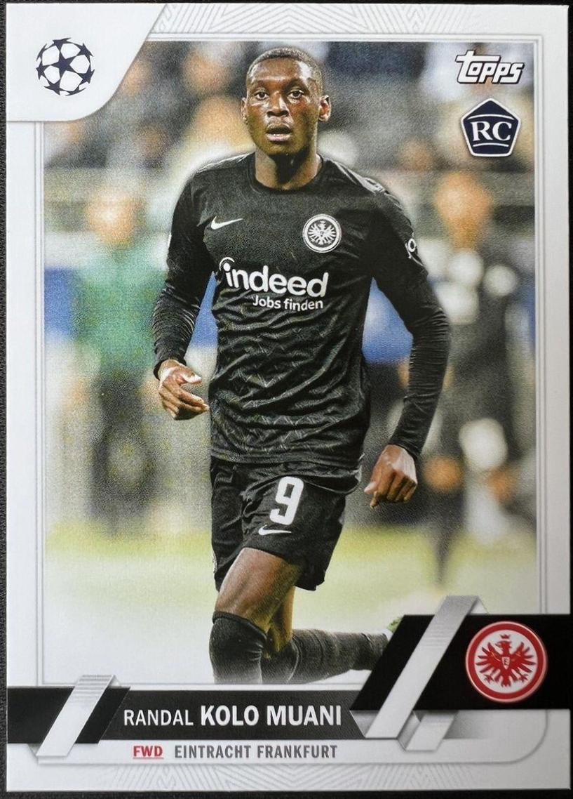 Randal Kolo Muani #149 Soccer Cards 2022 Topps Chrome UEFA Club Competitions