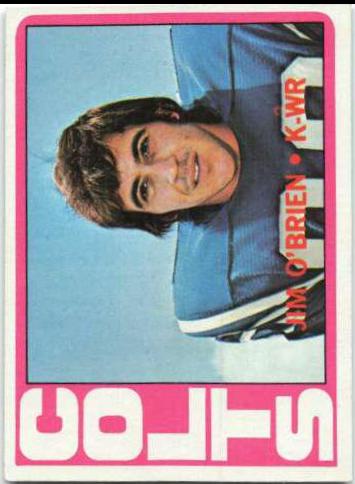 Jim O'Brien #56 Football Cards 1972 Topps