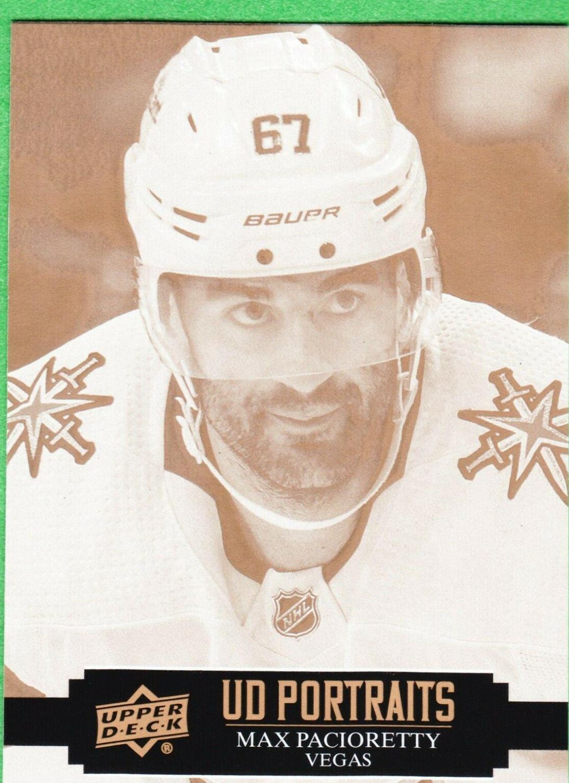 Max Pacioretty #P-2 Hockey Cards 2021 Upper Deck UD Portraits