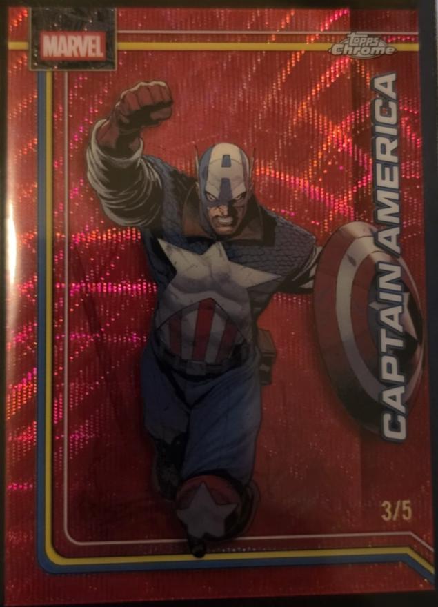 Captain America Red Wave Refractor