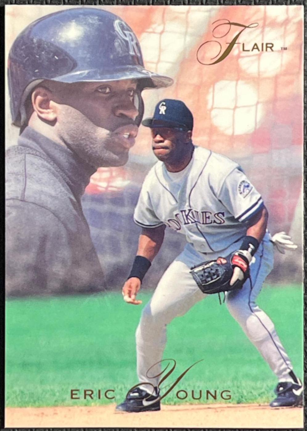 Eric young #44 Baseball Cards 1993 Flair
