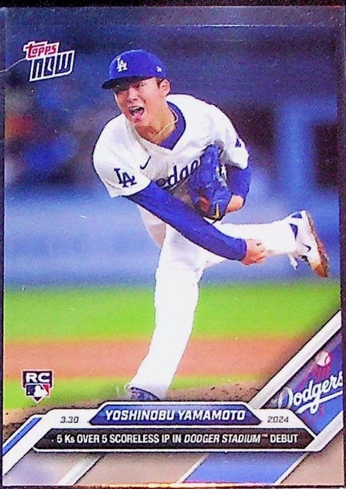 Yoshinobu Yamamoto #24 Baseball Cards 2024 Topps Now