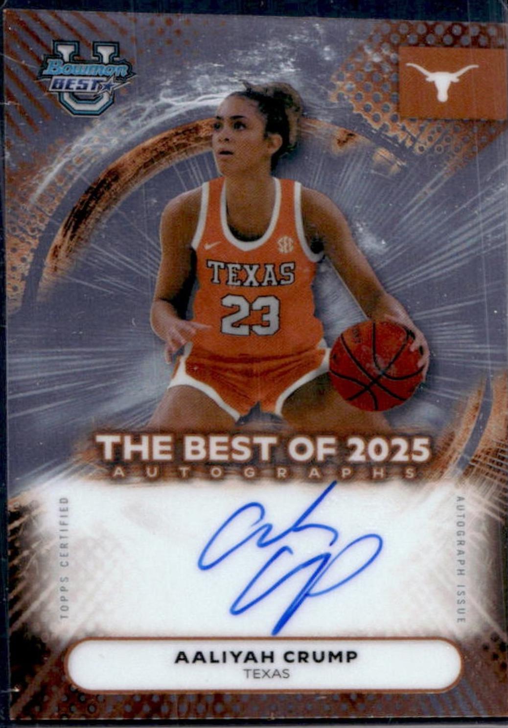 Aaliyah Crump #BA-AC 2025-26 Bowman University Best Basketball The Best of 2025 Autographs