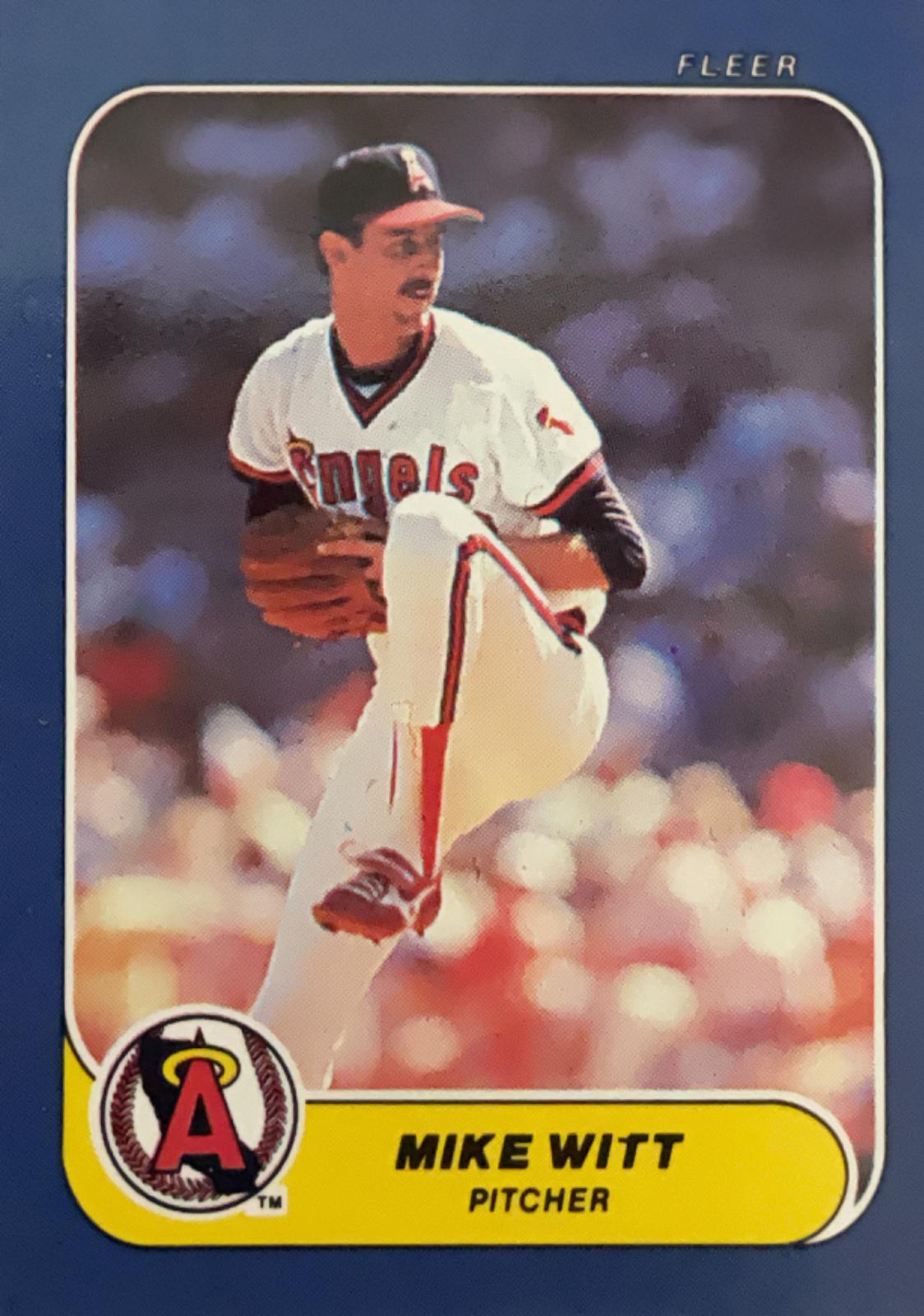 Mike Witt #36 Baseball Cards 1986 Fleer Mini