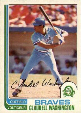 Claudell Washington #32 Baseball Cards 1982 O Pee Chee