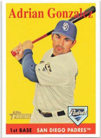 Adrian Gonzalez #26 Baseball Cards 2007 Topps Heritage