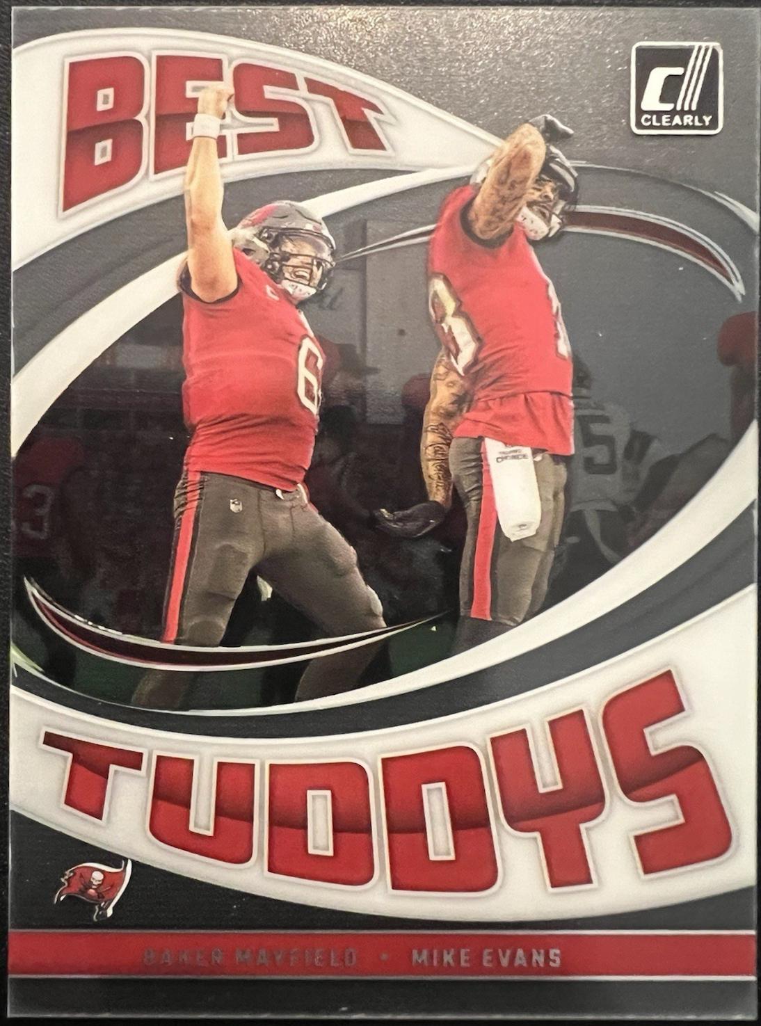 Baker Mayfield / Mike Evans #3 Football Cards 2024 Clearly Donruss Best Tuddys