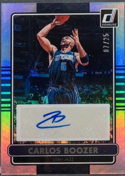 Carlos Boozer #6 Basketball Cards 2024 Panini Donruss Retro Autograph