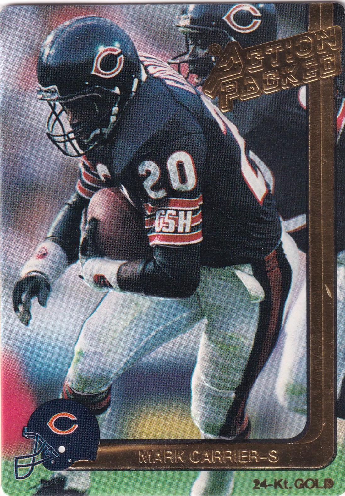 Mark Carrier #7G Football Cards 1991 Action Packed 24KT Gold