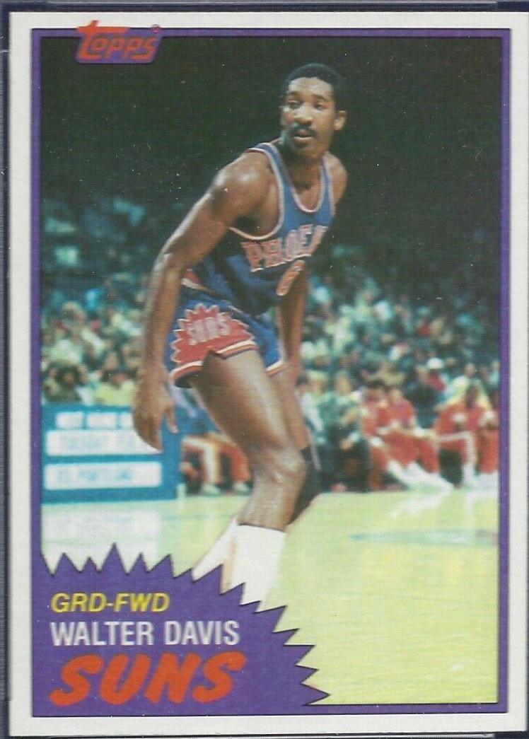 Walter Davis #33 Basketball Cards 1981 Topps