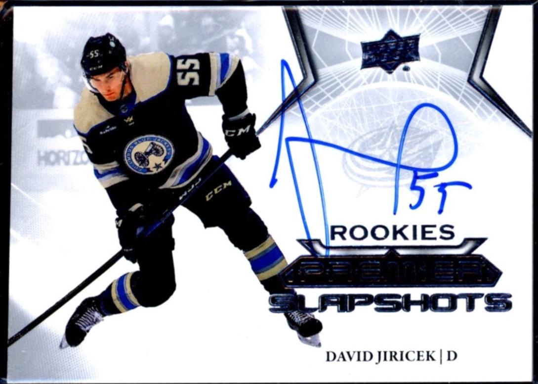 David Jiricek #PSAR-DJ Hockey Cards 2022 Upper Deck Premier Slapshots Auto Rookie