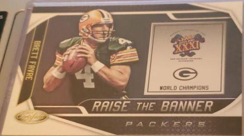 Brett Favre #RTB-BF Football Cards 2019 Panini Certified Raise the Banner