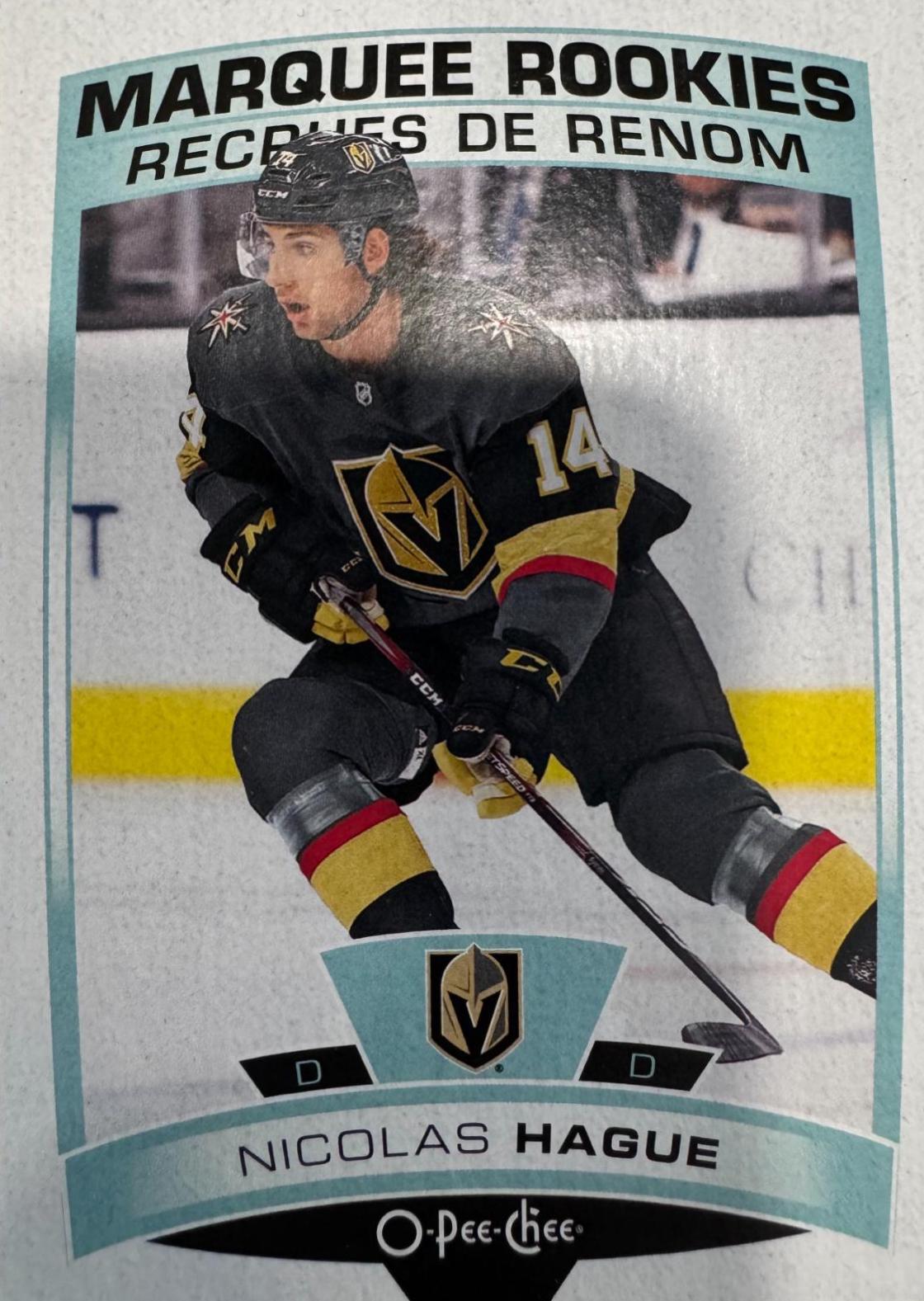 Nicolas Hague #619 Hockey Cards 2019 O Pee Chee