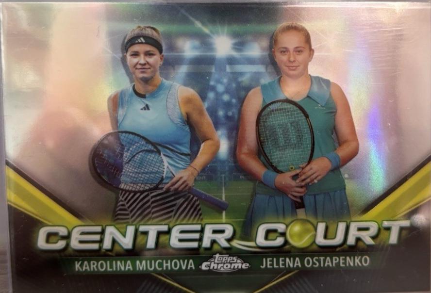 Jelena Ostapenko / Karolina Muchova #CCC-MO Tennis Cards 2024 Topps Chrome Center Court