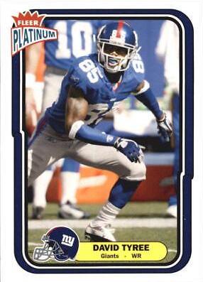 David Tyree #4 Football Cards 2004 Fleer Platinum