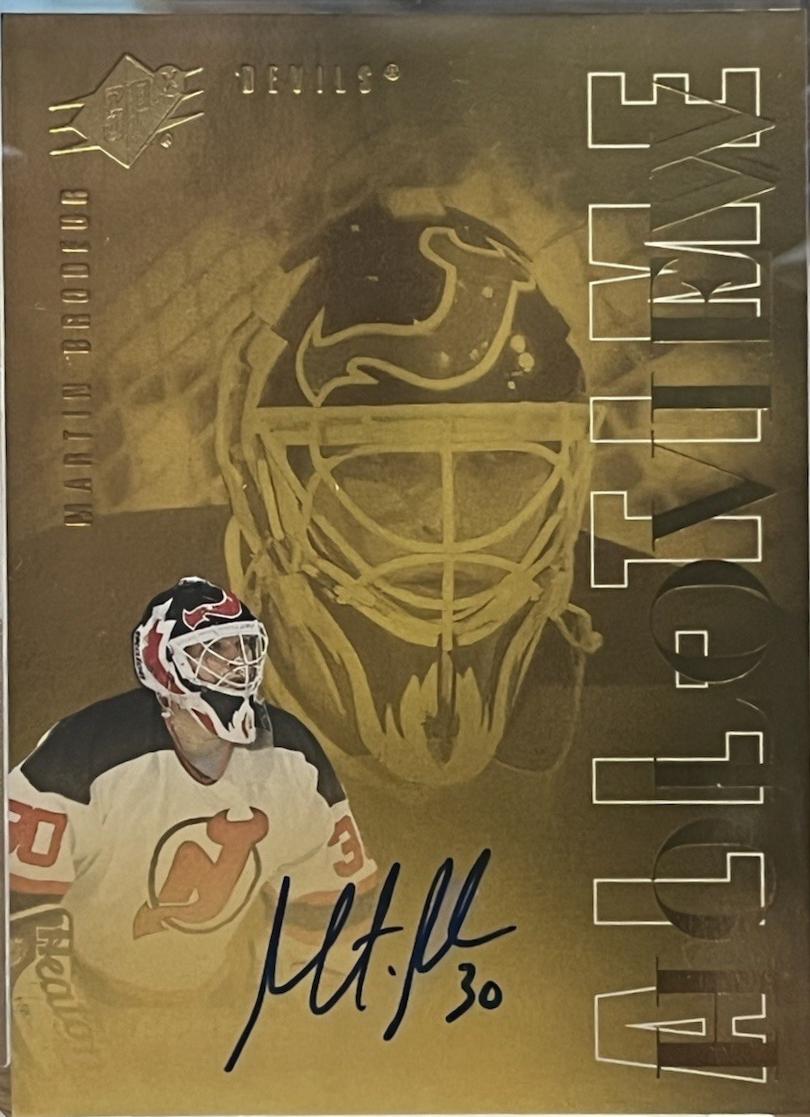 Martin Brodeur #ATG-BR Hockey Cards 2024 SPx All-Time Holoview Autograph