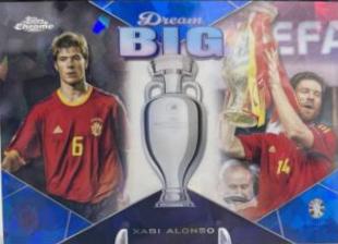 Xabi Alonso #DB-12 Soccer Cards 2024 Topps Chrome Sapphire UEFA Euro Dream Big