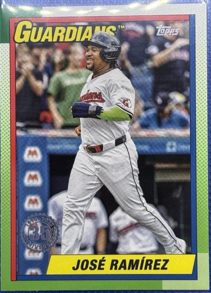 Jose Ramirez #T90-51 Baseball Cards 2025 Topps 1990
