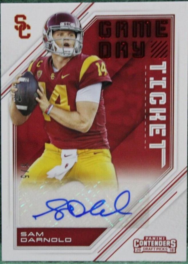 Sam Darnold #1 Football Cards 2018 Panini Contenders Draft Picks Game Day Ticket Signatures