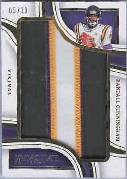 Randall Cunningham #22 Football Cards 2023 Panini Immaculate Nameplate Nobility
