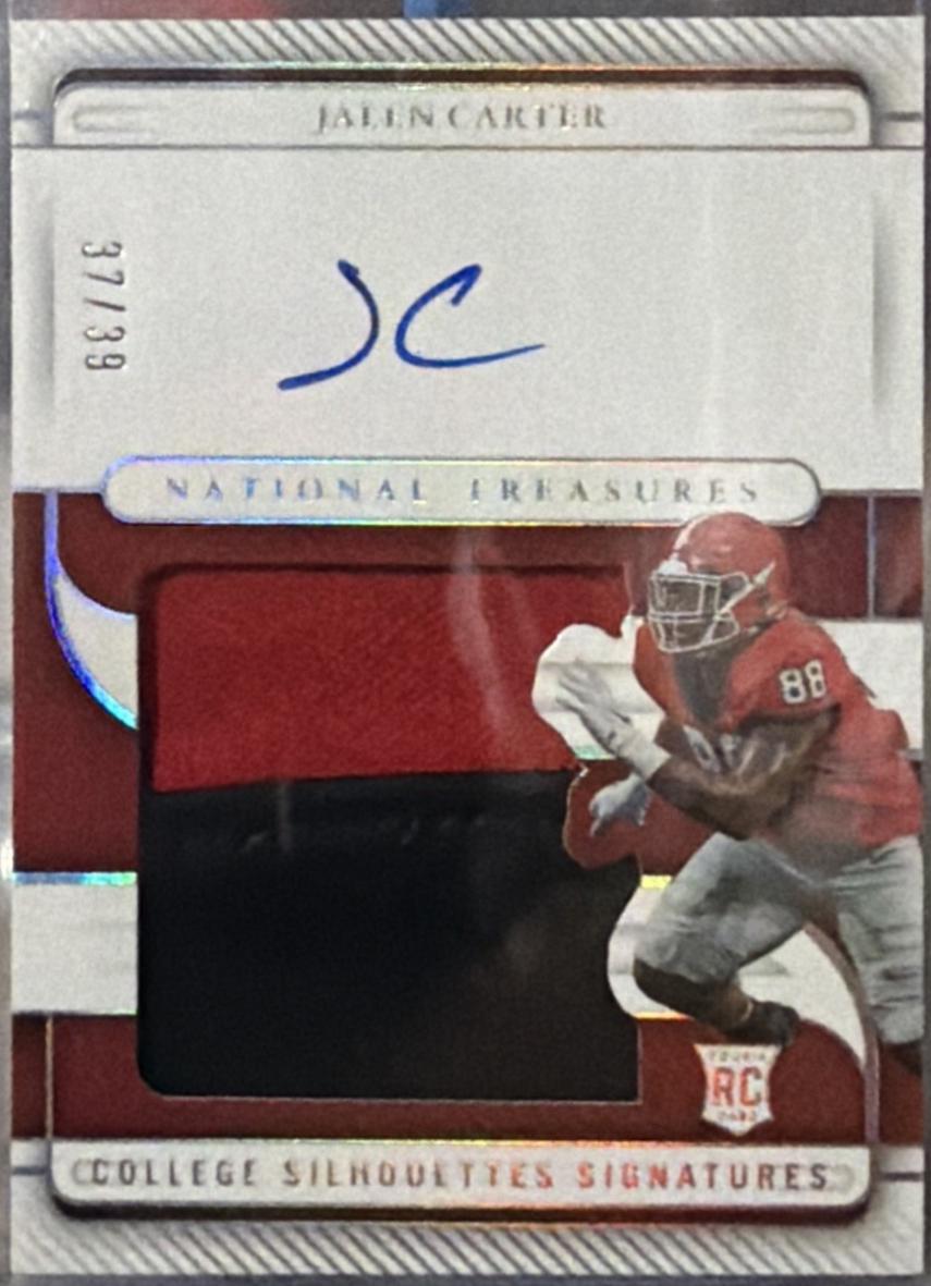 Jalen Carter #CSS-JC 2023 Panini National Treasures Collegiate College Silhouettes Signatures Football
