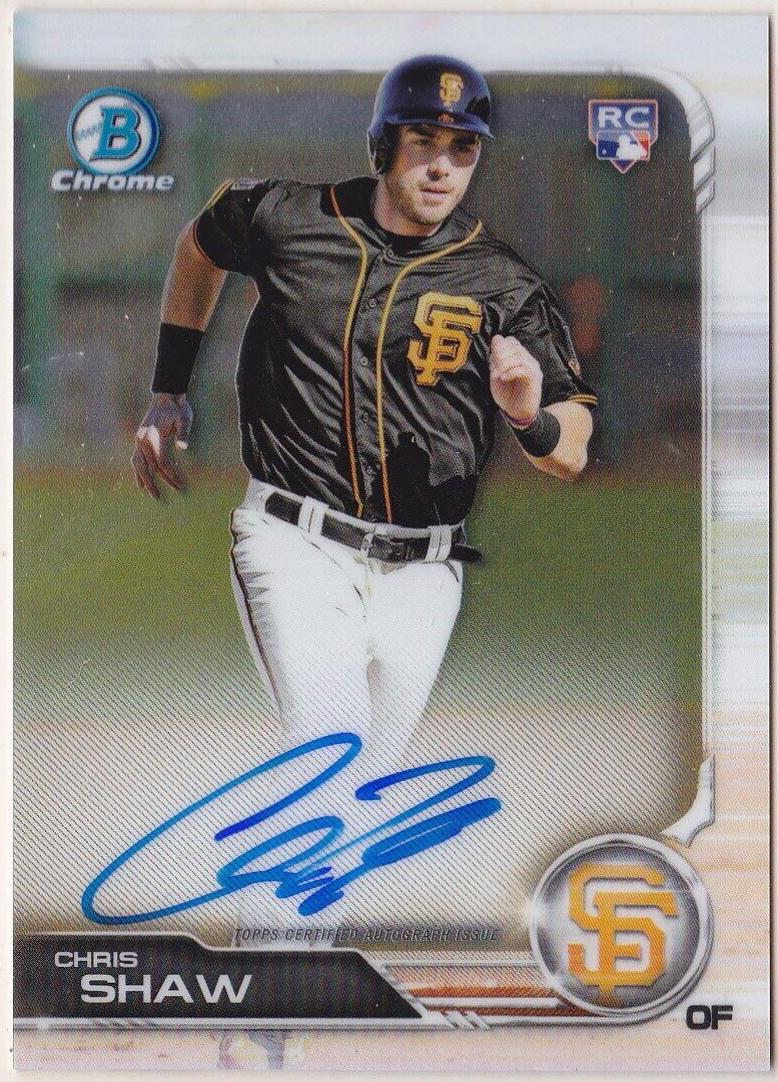 Chris Shaw #CRA-CST Baseball Cards 2019 Bowman Chrome Rookie Autographs