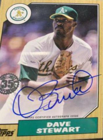 Dave Stewart #87BA-DST 2022 Topps 1987 Topps Baseball Autographs