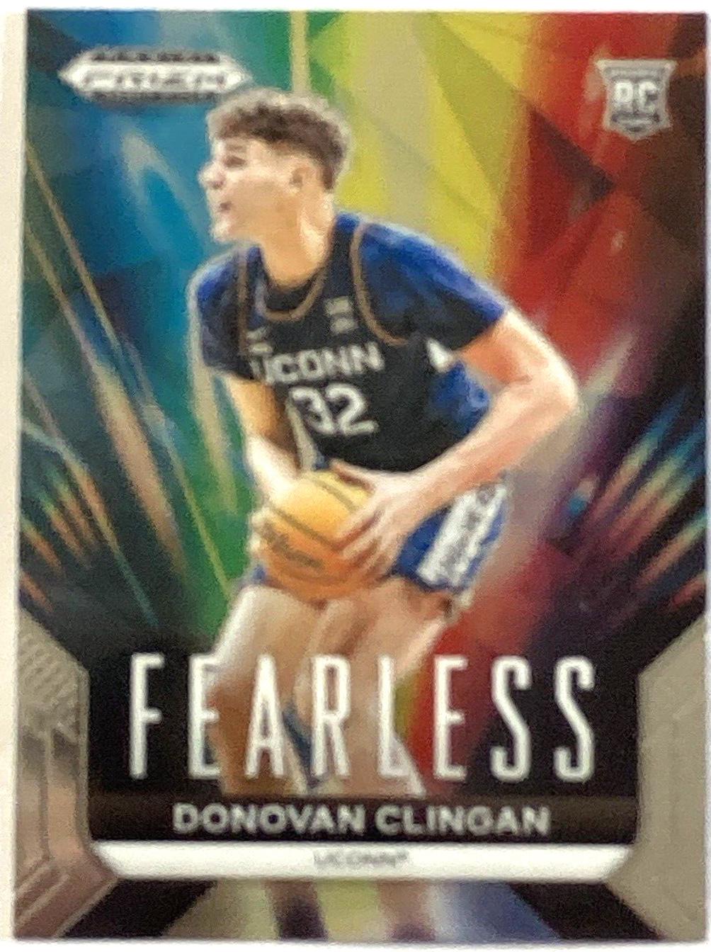 Donovan Clingan #23 Basketball Cards 2024 Prizm Draft Picks Fearless