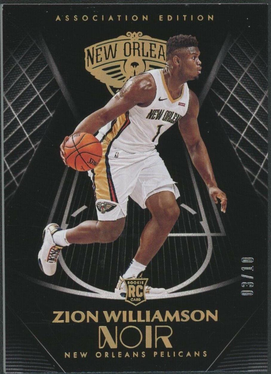 Zion Williamson #148 Basketball Cards 2019 Panini Noir