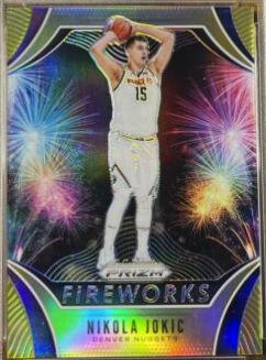 Nikola Jokic Gold Prizm #18 Basketball Cards 2019 Panini Prizm Fireworks