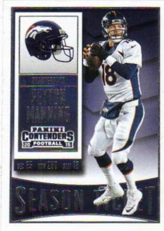 Peyton Manning #1 Football Cards 2015 Panini Contenders