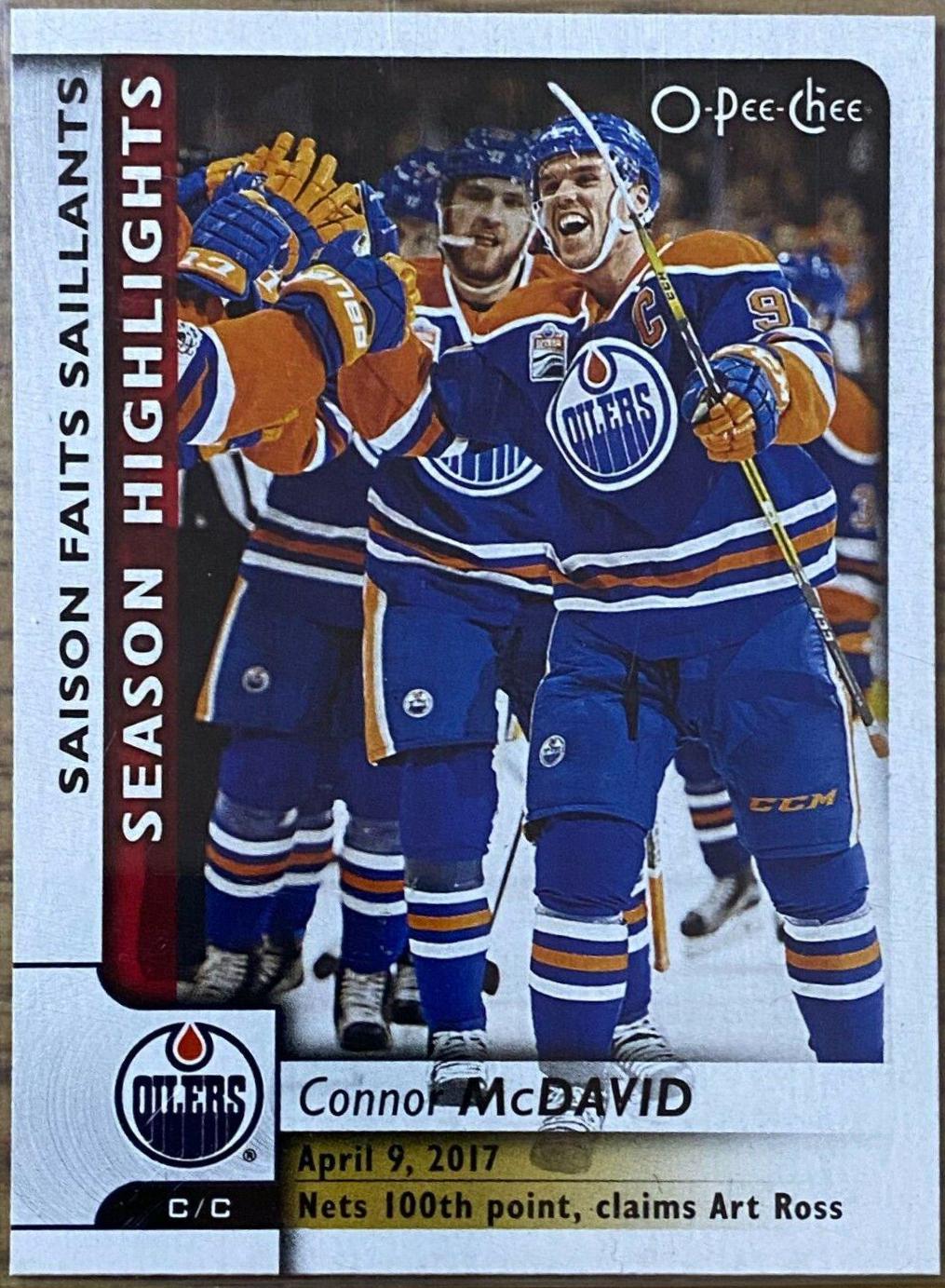 Connor McDavid #555 2017 O Pee Chee Hockey