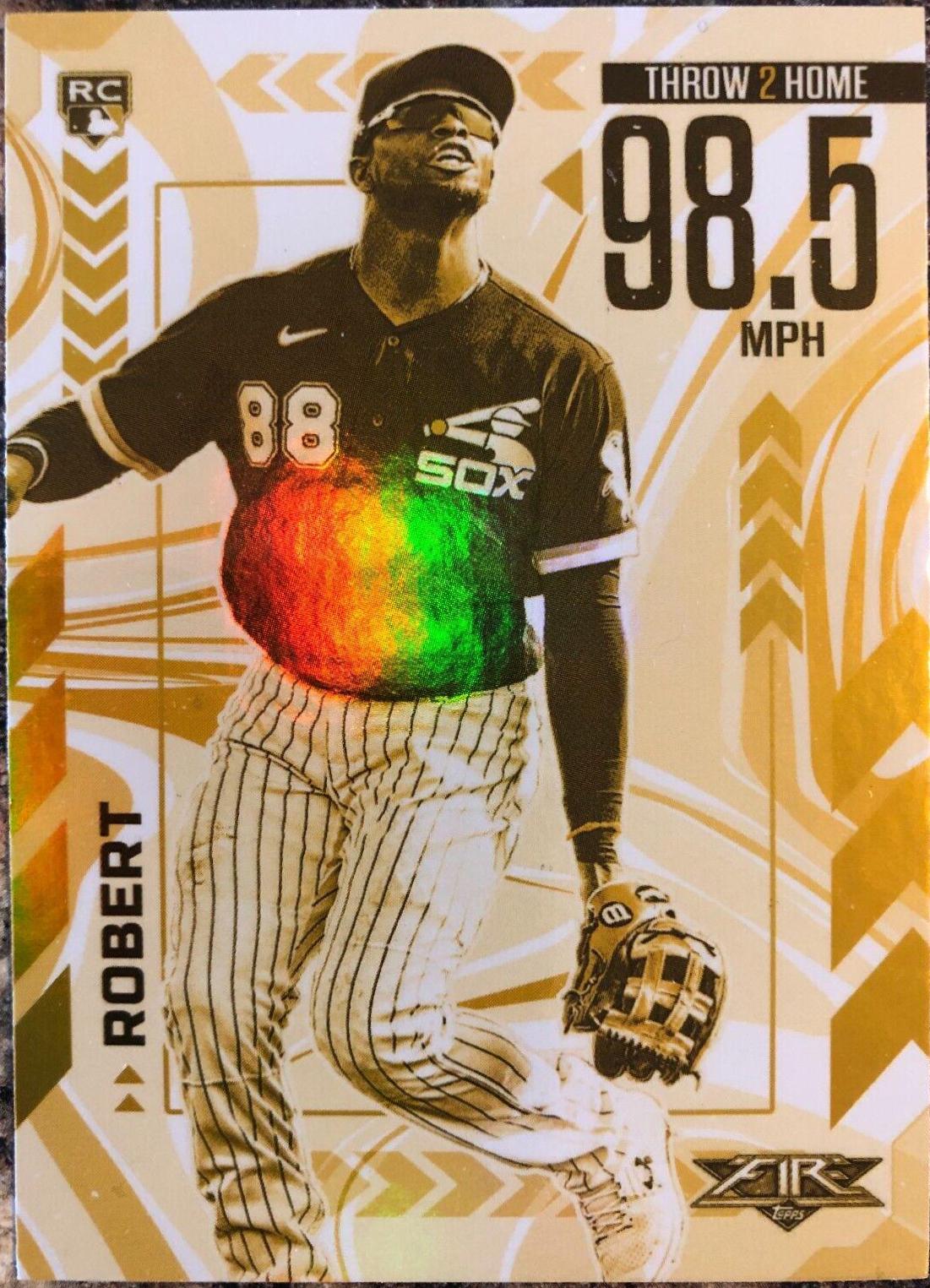 Luis Robert #AA-20 Baseball Cards 2020 Topps Fire Arms Ablaze