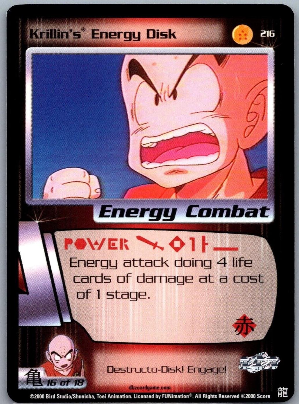 Krillin's Energy Disk 216 Dragon Ball Z Saiyan Saga
