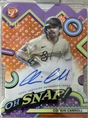 Corbin Carroll [Orange Refractor] #OSA-CC Baseball Cards 2024 Topps Pristine Oh Snap Autograph Prices