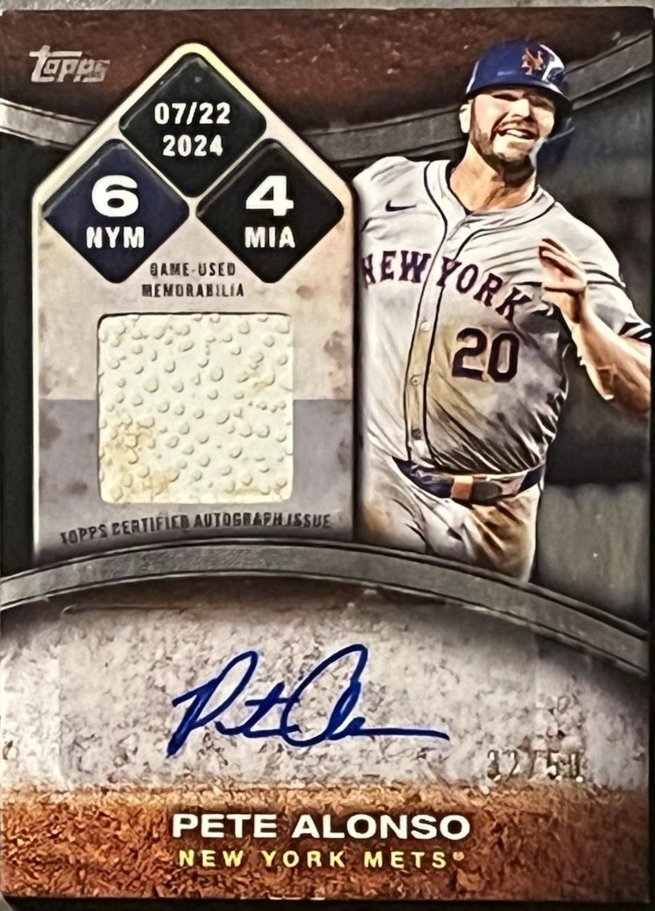 Pete Alonso #RTBA-PETE 2025 Topps Rounding The Bases Autograph Relic Baseball