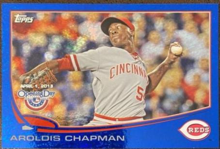 Aroldis Chapman #12 Baseball Cards 2013 Topps Opening Day