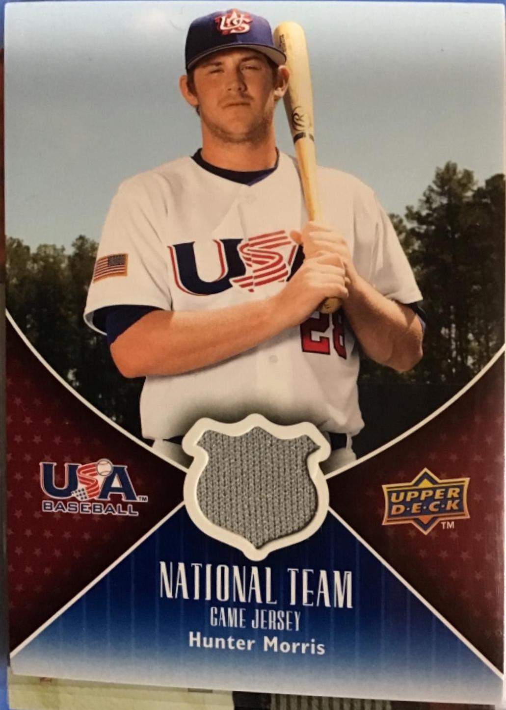 Hunter morris #usa-hm Baseball Cards 2009 Upper Deck USA Baseball National Team Jerseys