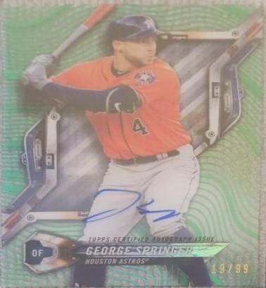 George Springer [Autograph Green] #HT-GSP