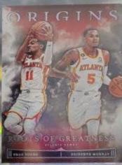 Trae Young, Dejounte Murray #5 Basketball Cards 2022 Panini Origins Roots Of Greatness